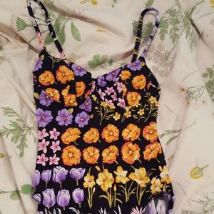 90s floral swim